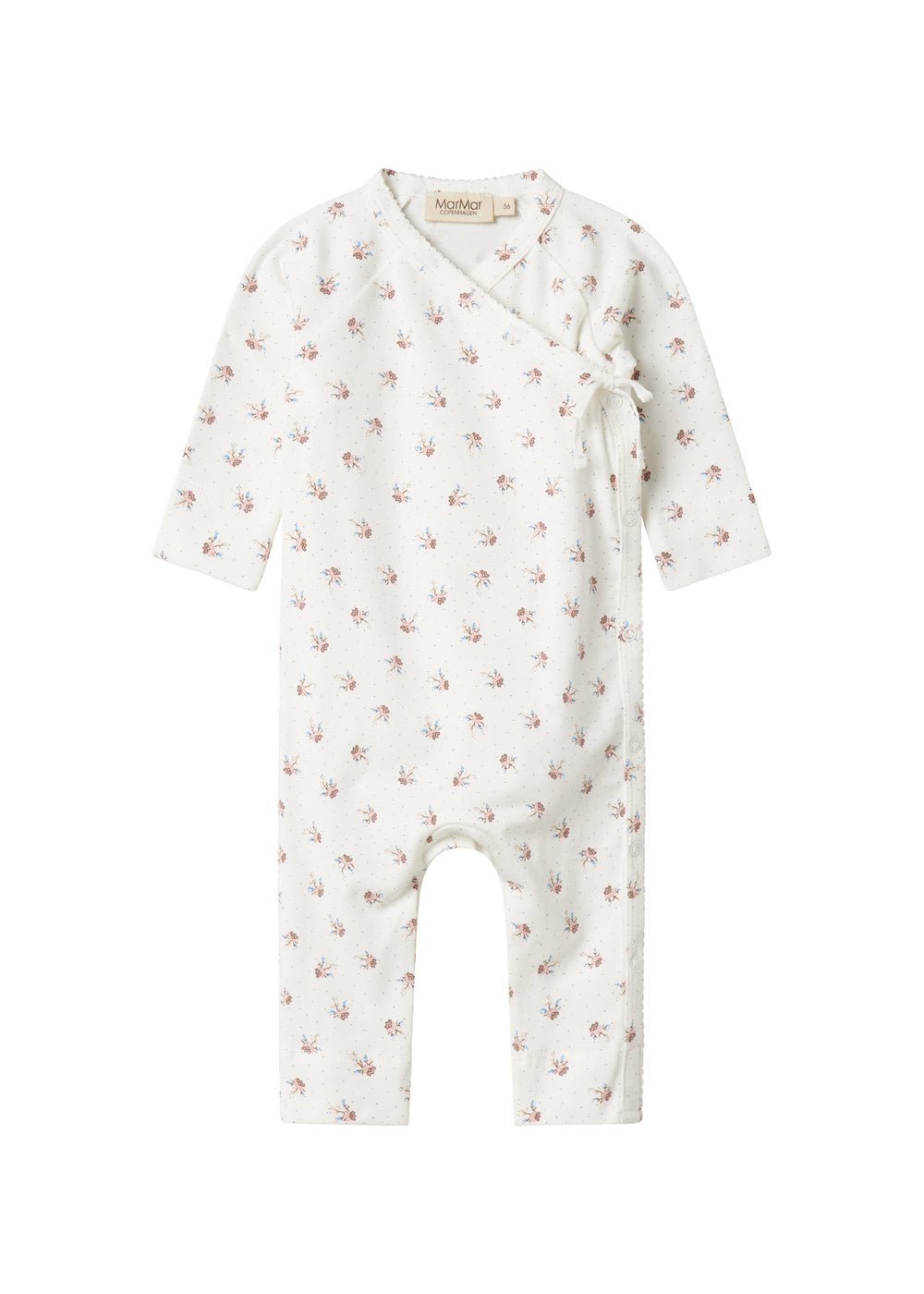 Baby heldragt med blomstermønster