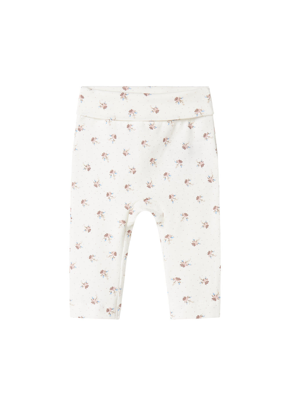 Bløde babybukser med blomstermønster