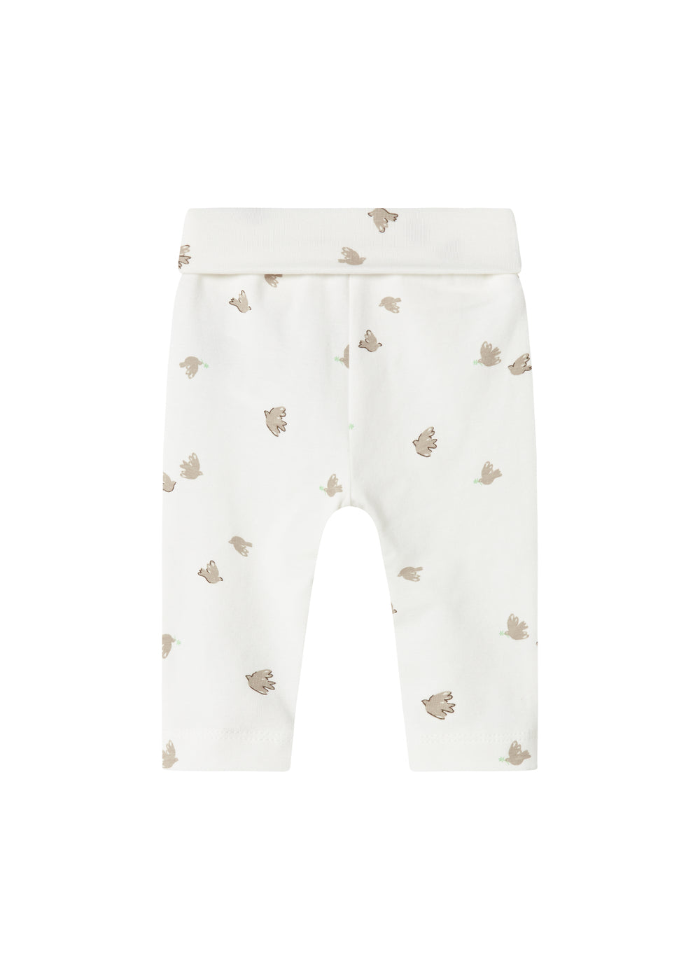Bløde babybukser med fuglmønster