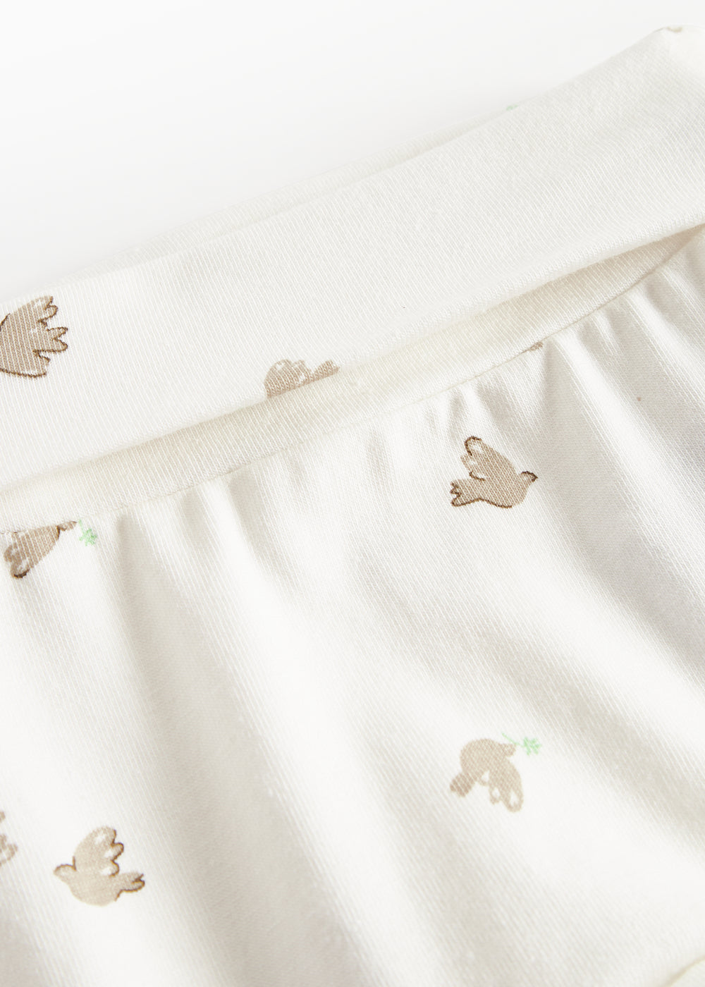 Bløde babybukser med fuglmønster