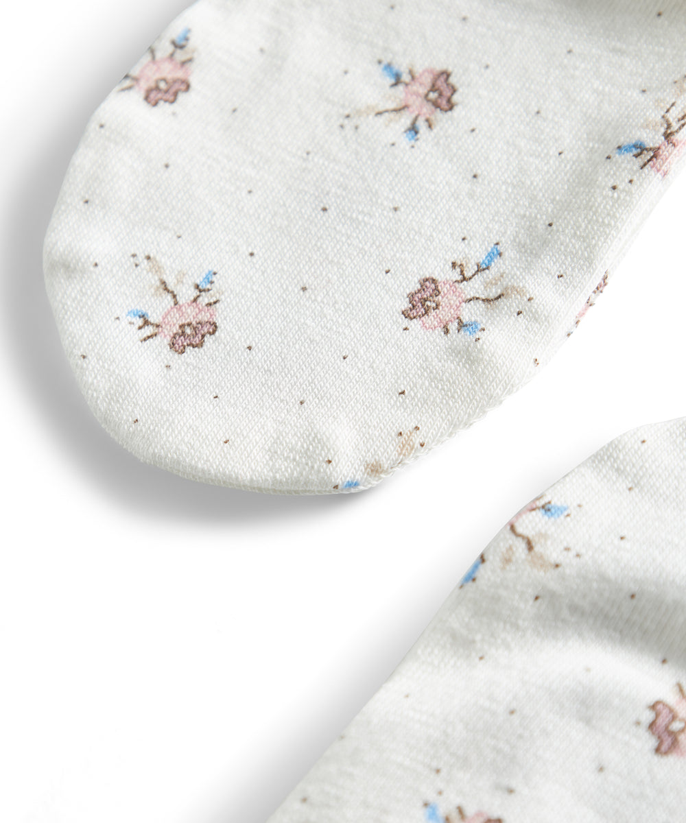 Bløde babyluffer med sødt blomstermønster