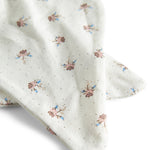 Detaljebillede af blødt stof på bidering