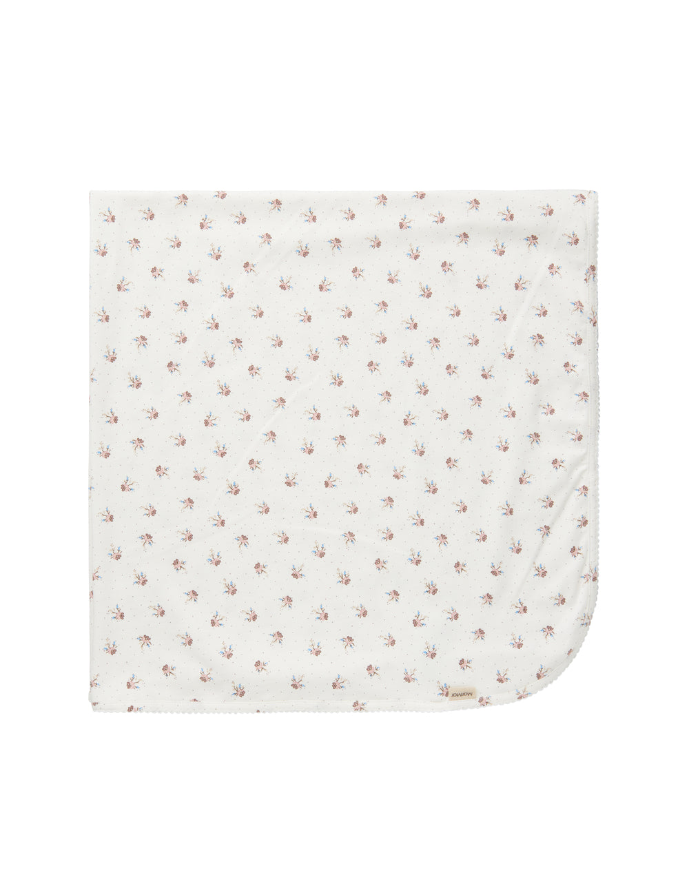 babytæppe med blomstermønster