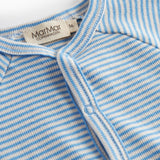 Blå- og hvidstribet cardigan til baby med knapper foran