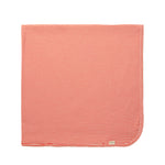 Rød og hvid stribet babytæppe