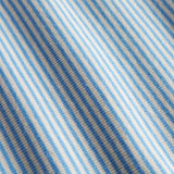 Blå og hvid stribet babytæppe