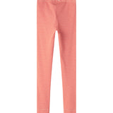 Rød- og hvidstribede leggings til børn