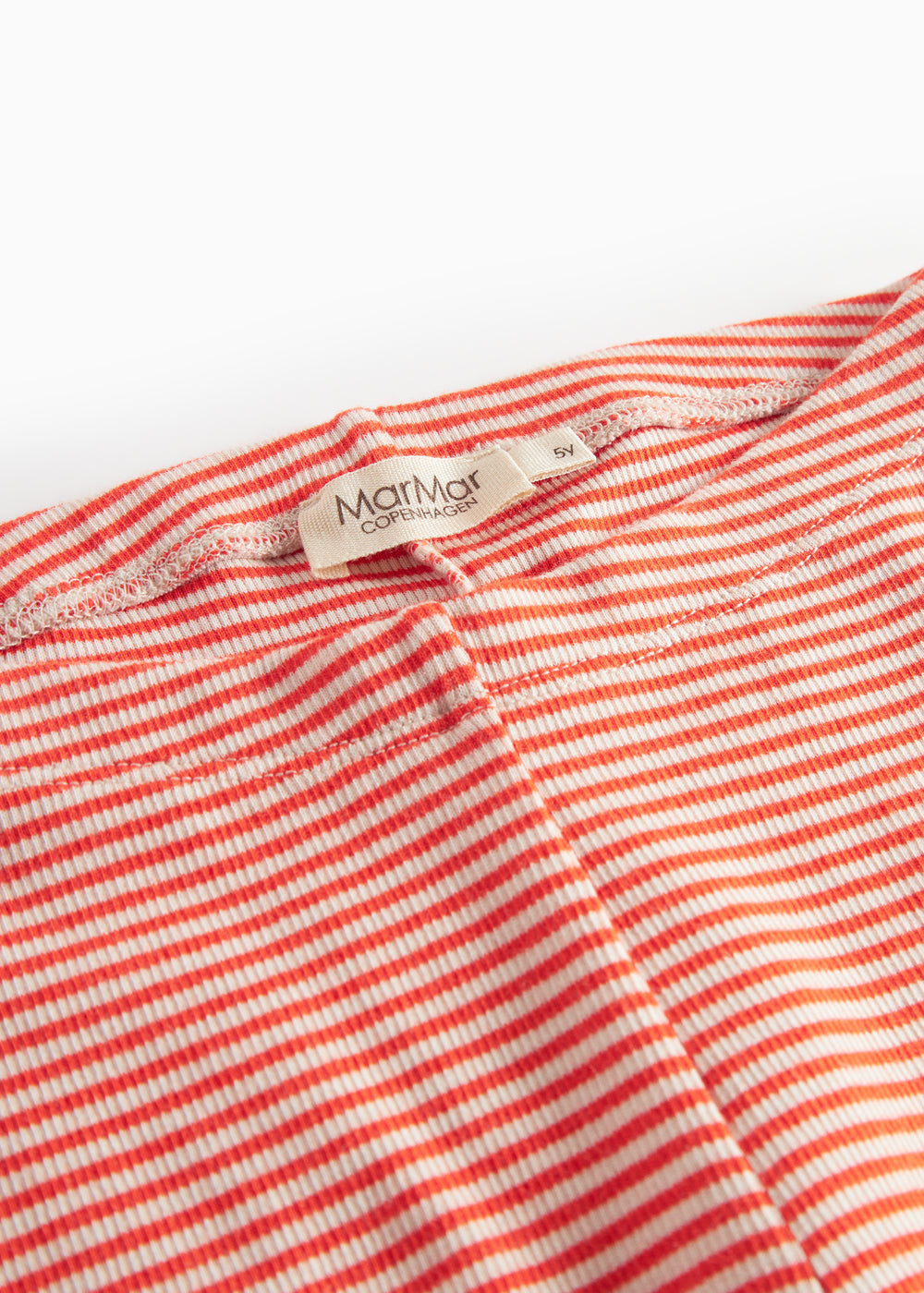 Rød- og hvidstribede leggings til børn