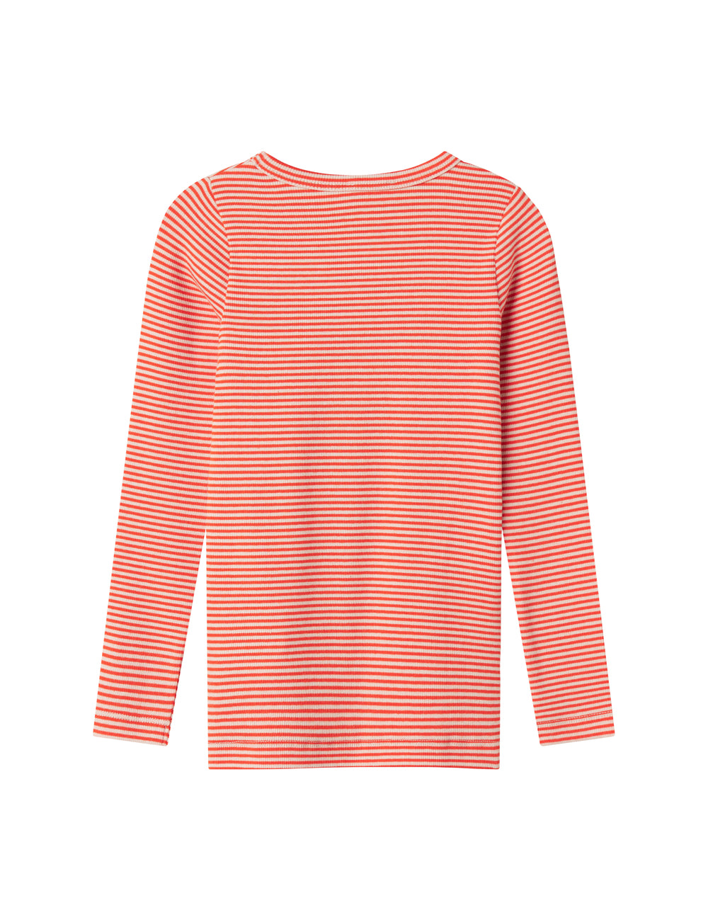 Rød og hvid stribet bluse med lange ærmer til børn