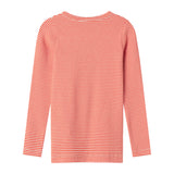 Rød og hvid stribet bluse med lange ærmer til børn