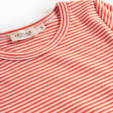 Rød og hvid stribet bluse med lange ærmer til børn