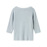 Tuti Wrap LS, Bluse - Blue Stone