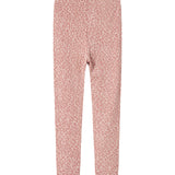 Lyserøde leopardmønstret leggings til børn
