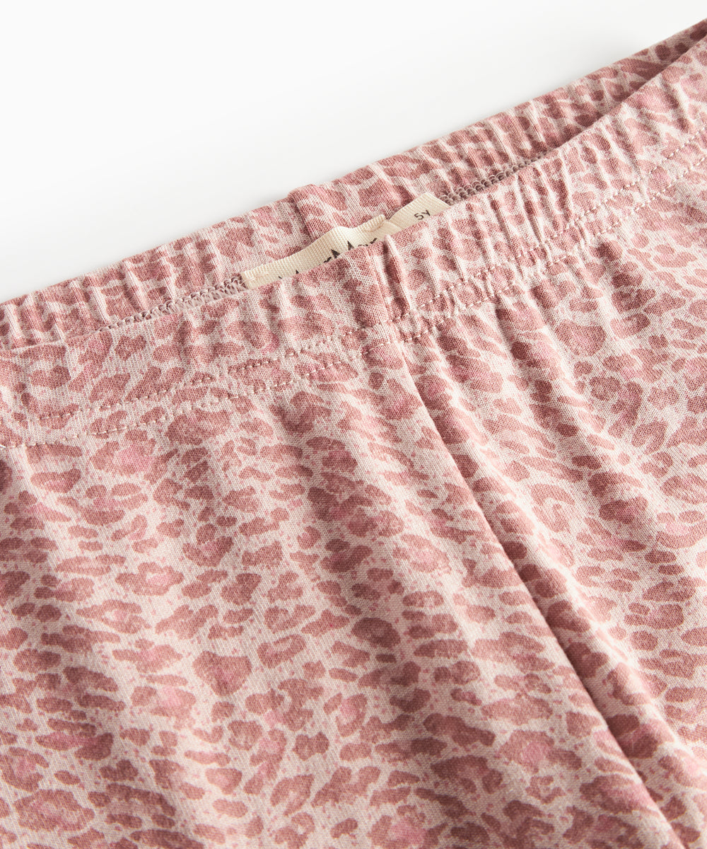Lyserøde leopardmønstret leggings til børn