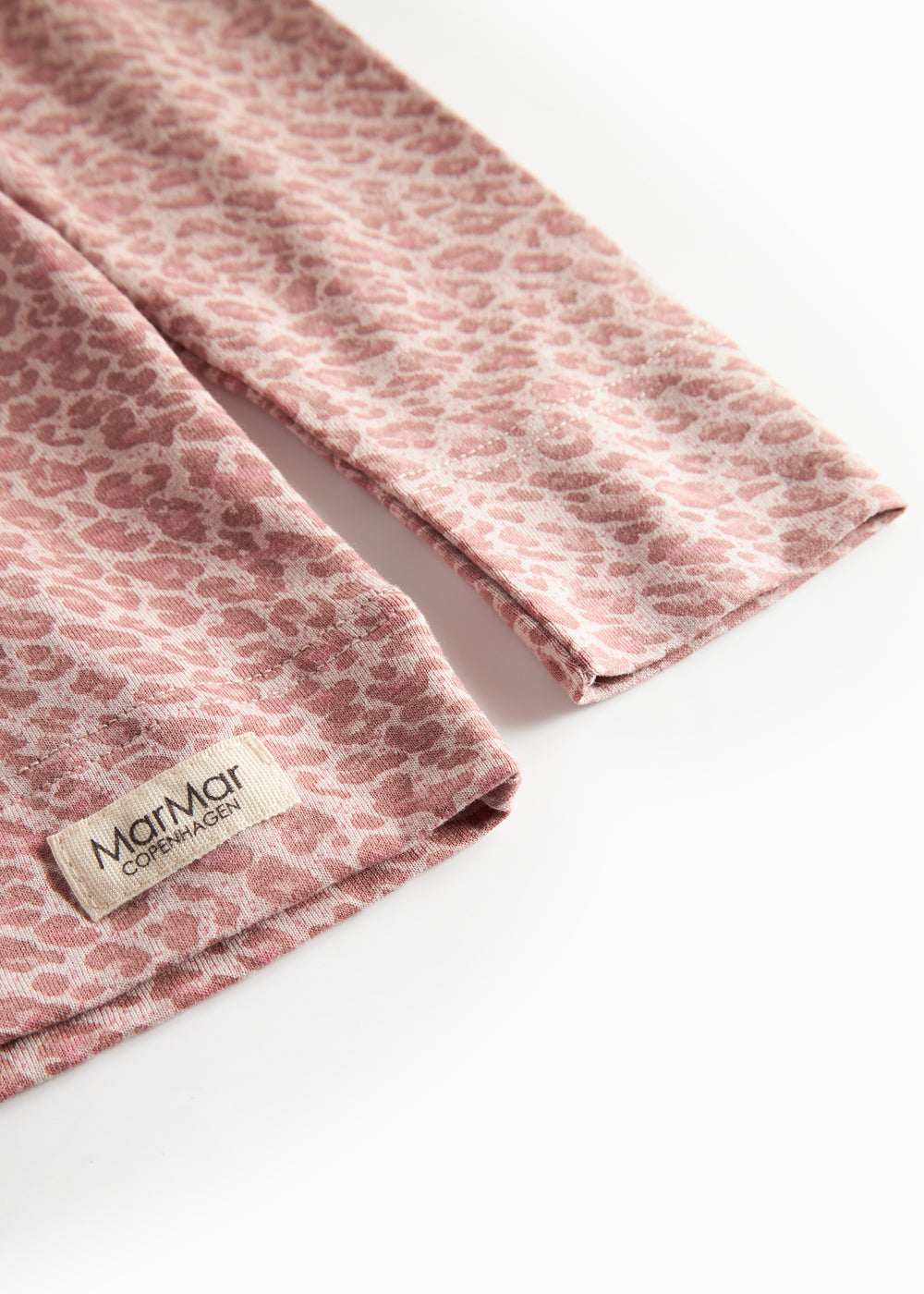 Lyserød leopardmønstret t-shirt med lange ærmer til børn