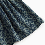 Mørkegrøn leopardmønstret nederdel til børn