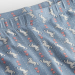 Blå leggings til børn med enhjørningemønster