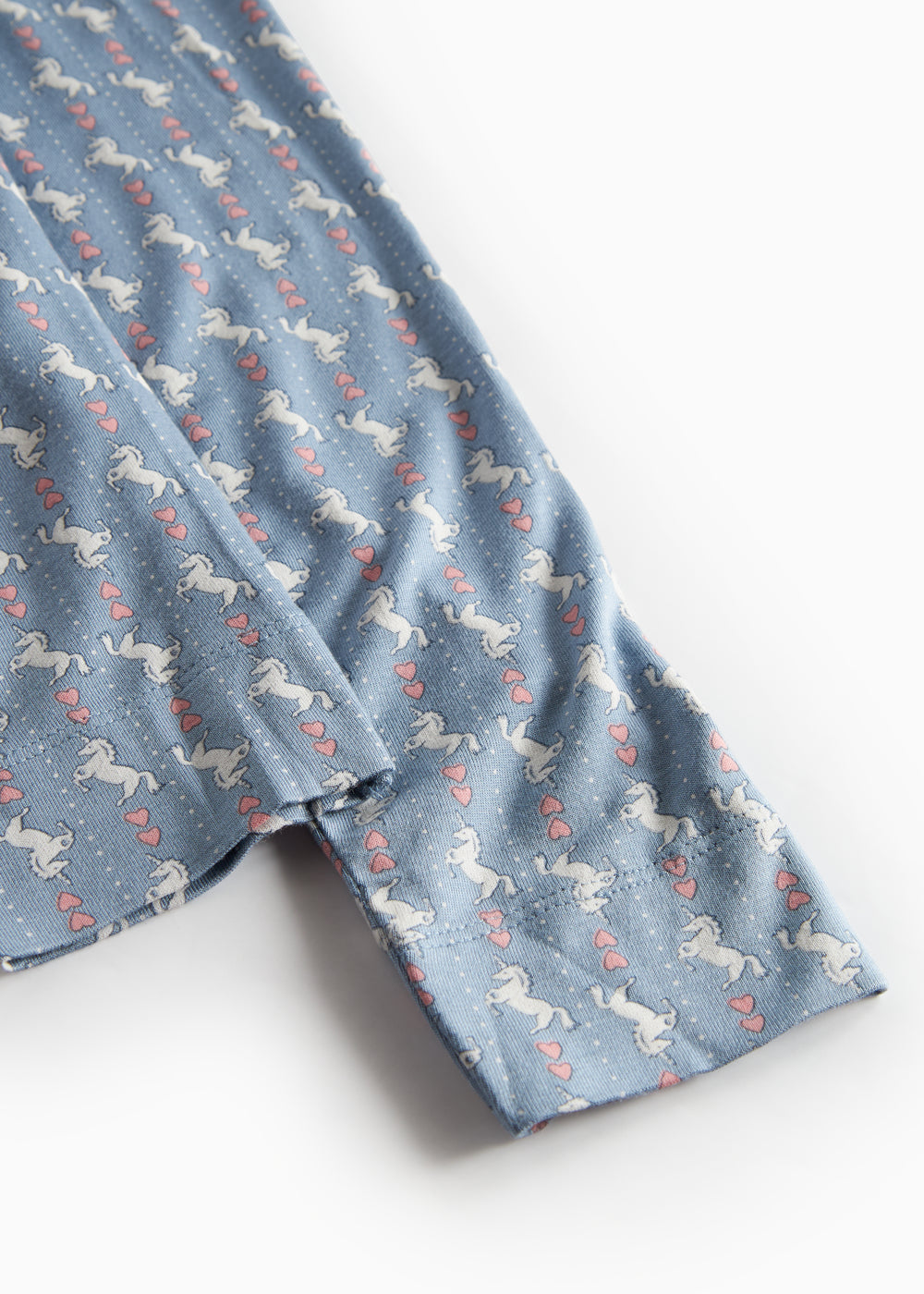 Blå leggings til børn med enhjørningemønster