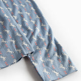 Blå leggings til børn med enhjørningemønster