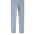Blå leggings til børn med enhjørningemønster