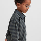 Thanos Polo, Bluse - Forest Stripe Mel.