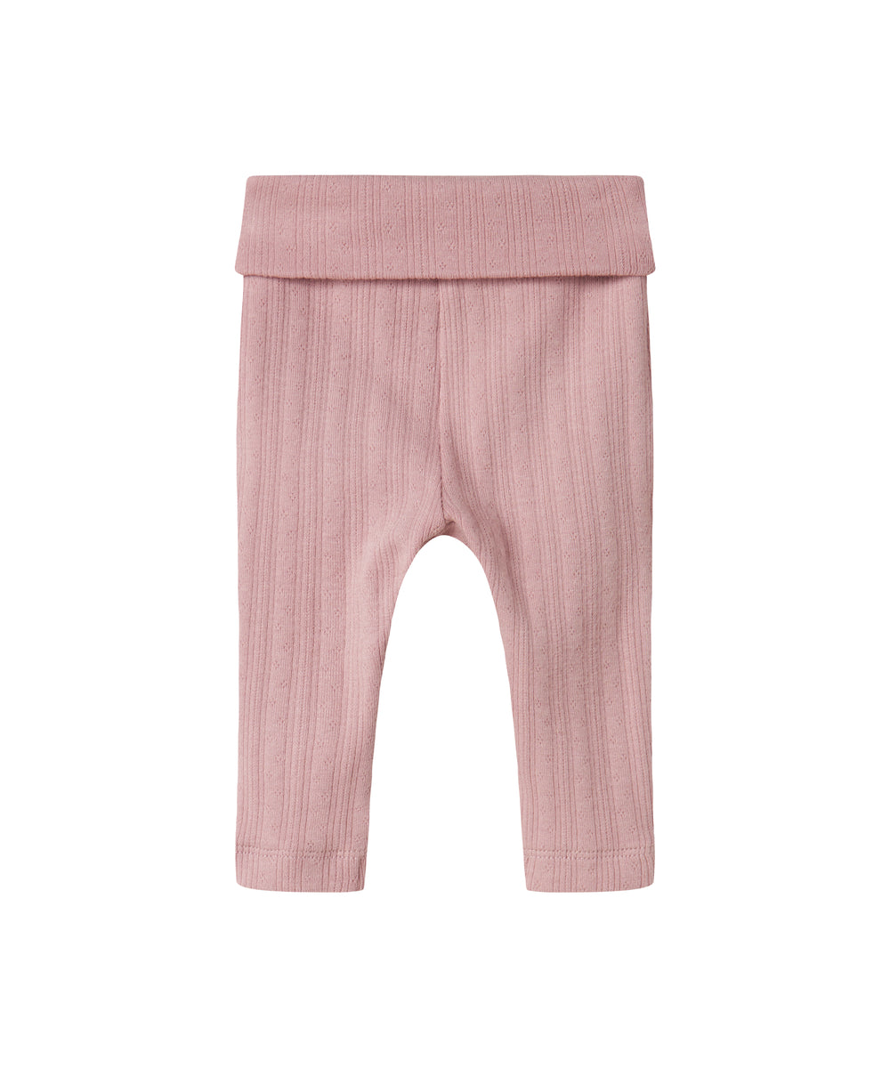 Rosa pointelle bukser til baby