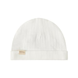 Hvid pointelle hue til baby