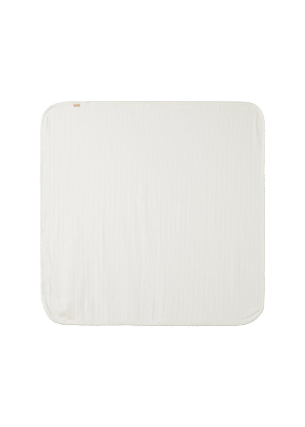 Hvid pointelle babytæppe