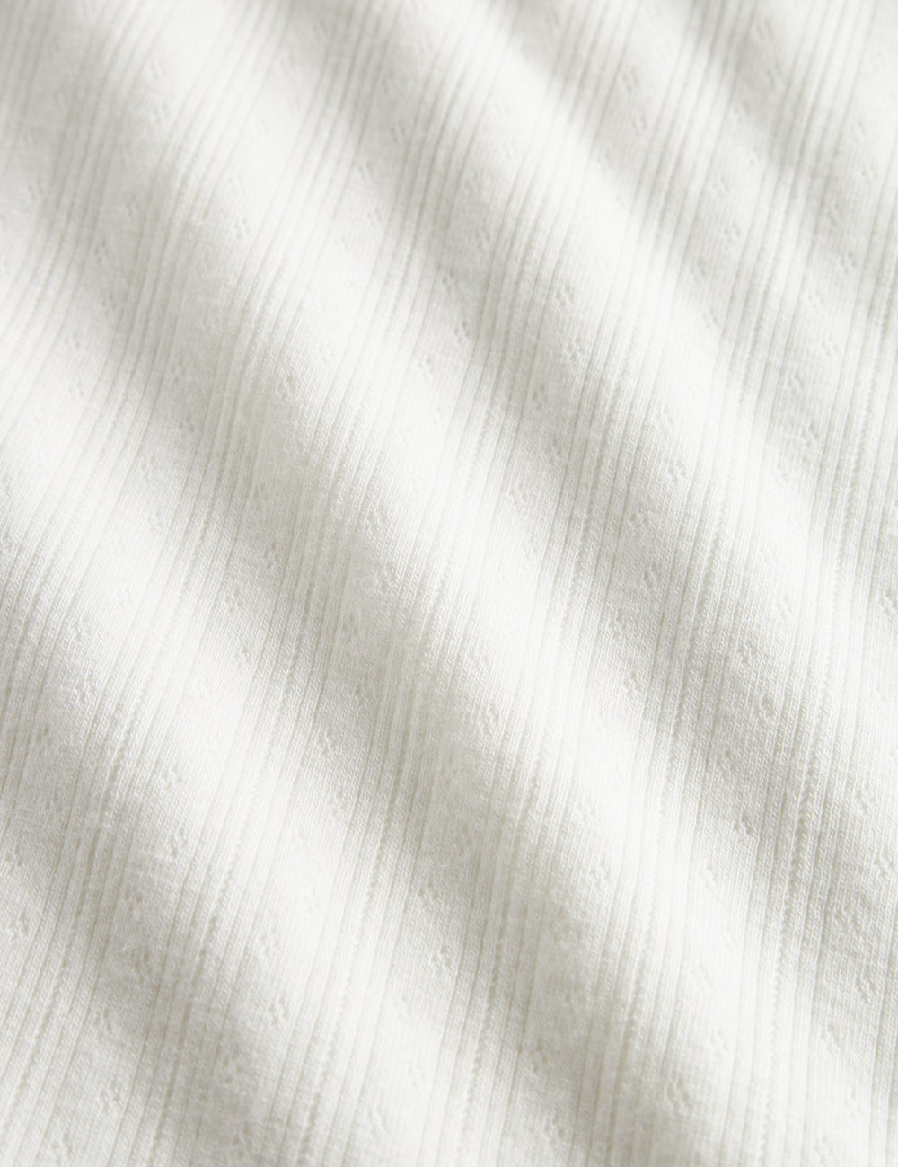 Hvid pointelle babyteppe