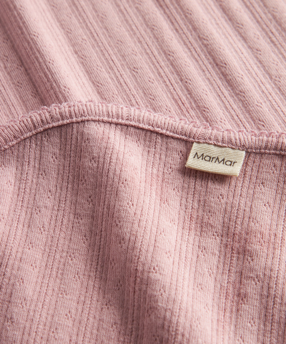 Rosa pointelle babytæppe