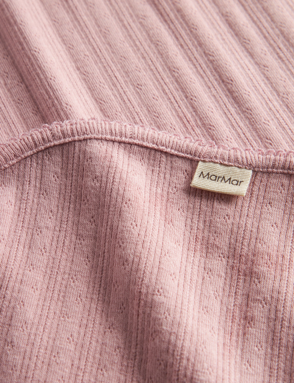 Rosa pointelle babytæppe