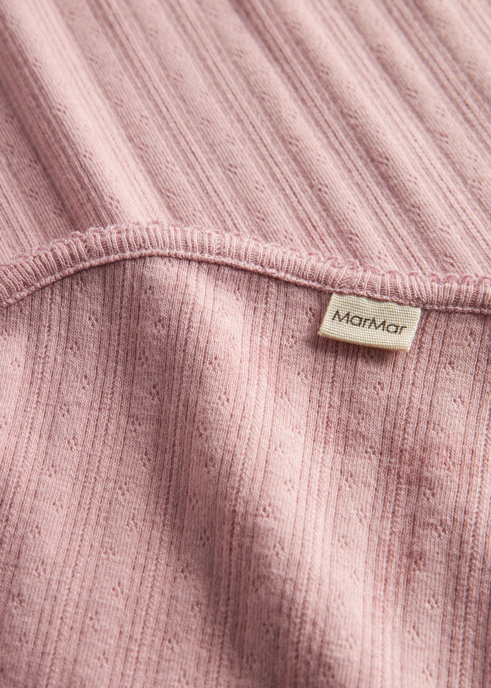 Rosa pointelle babytæppe