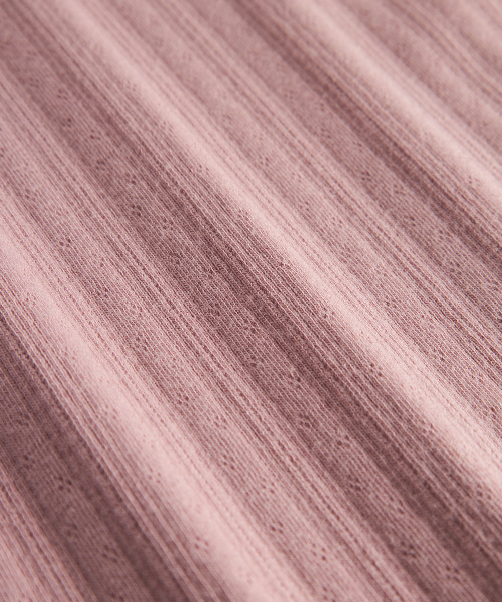 Rosa pointelle babytæppe