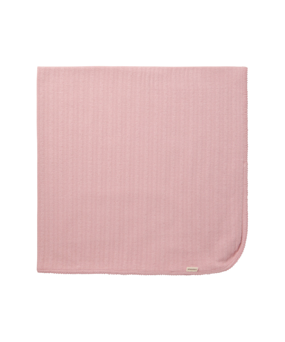 Rosa pointelle babytæppe