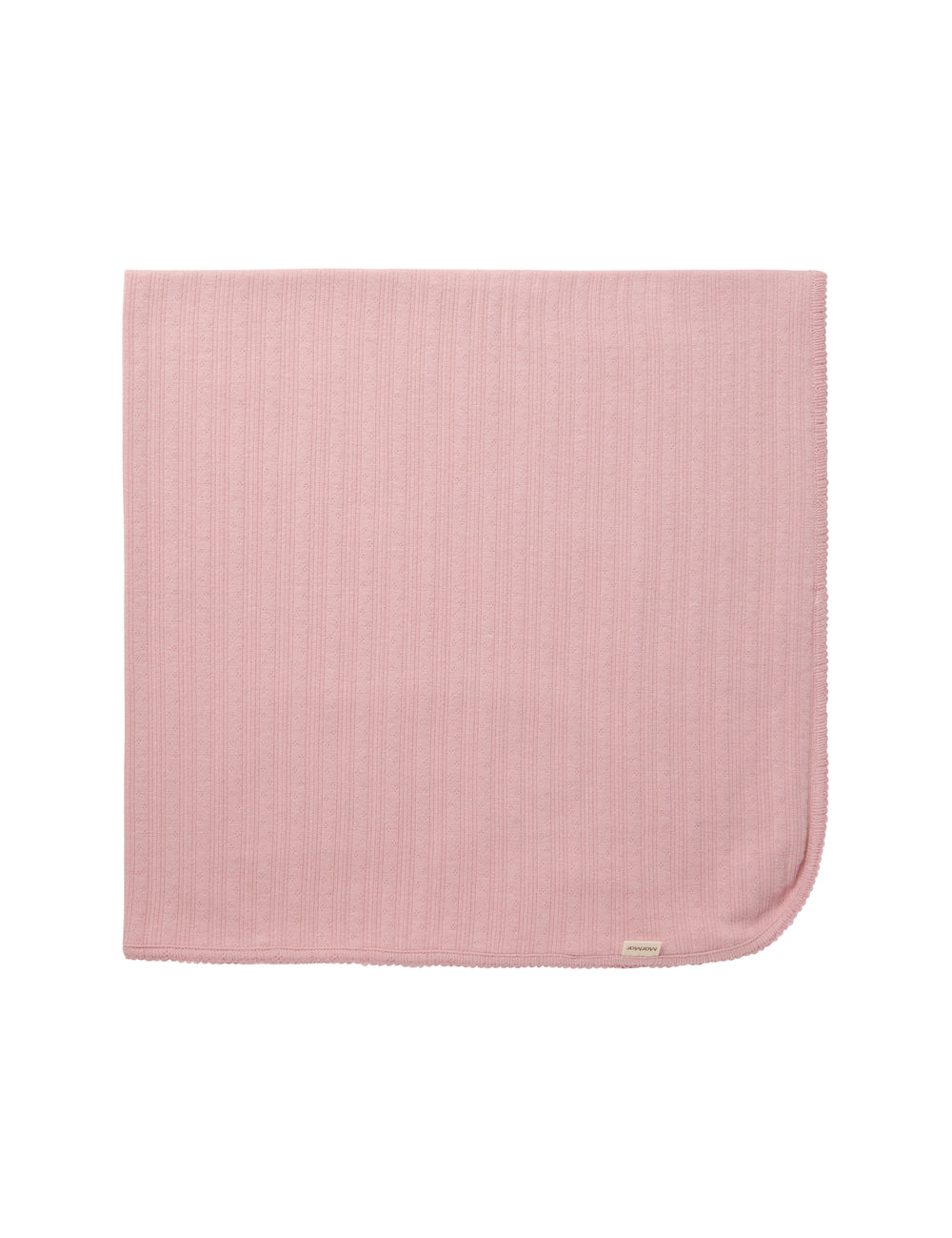 Rosa pointelle babytæppe