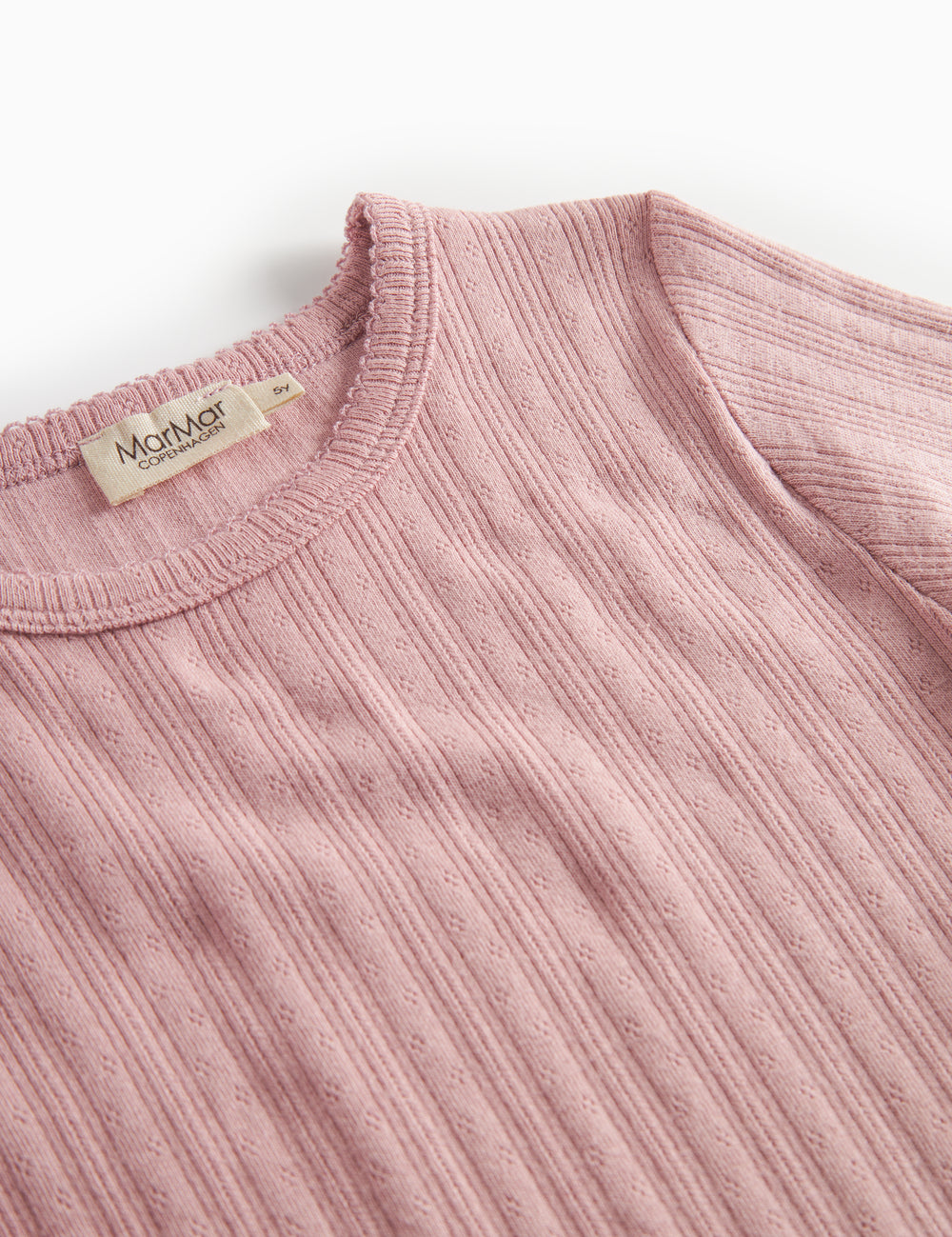 Rosa pointelle nattøjbluse