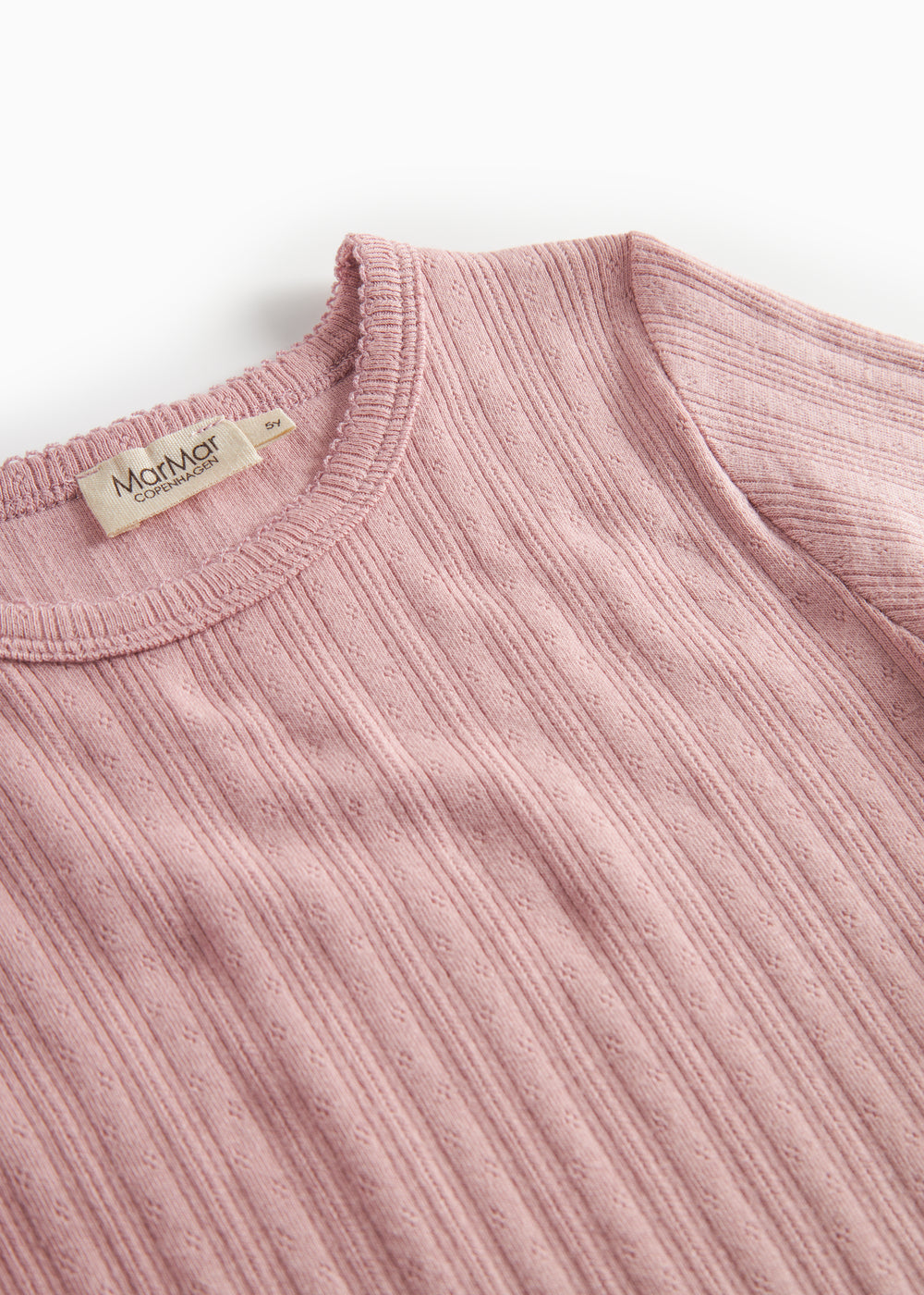 Rosa pointelle nattøjbluse