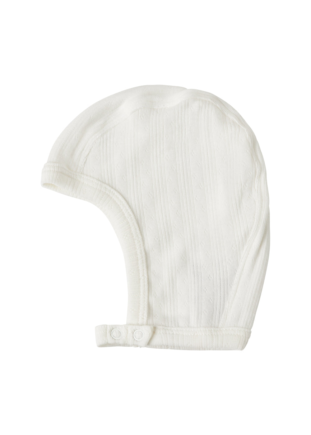 Rosa pointelle hjelm til baby