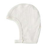 Rosa pointelle hjelm til baby