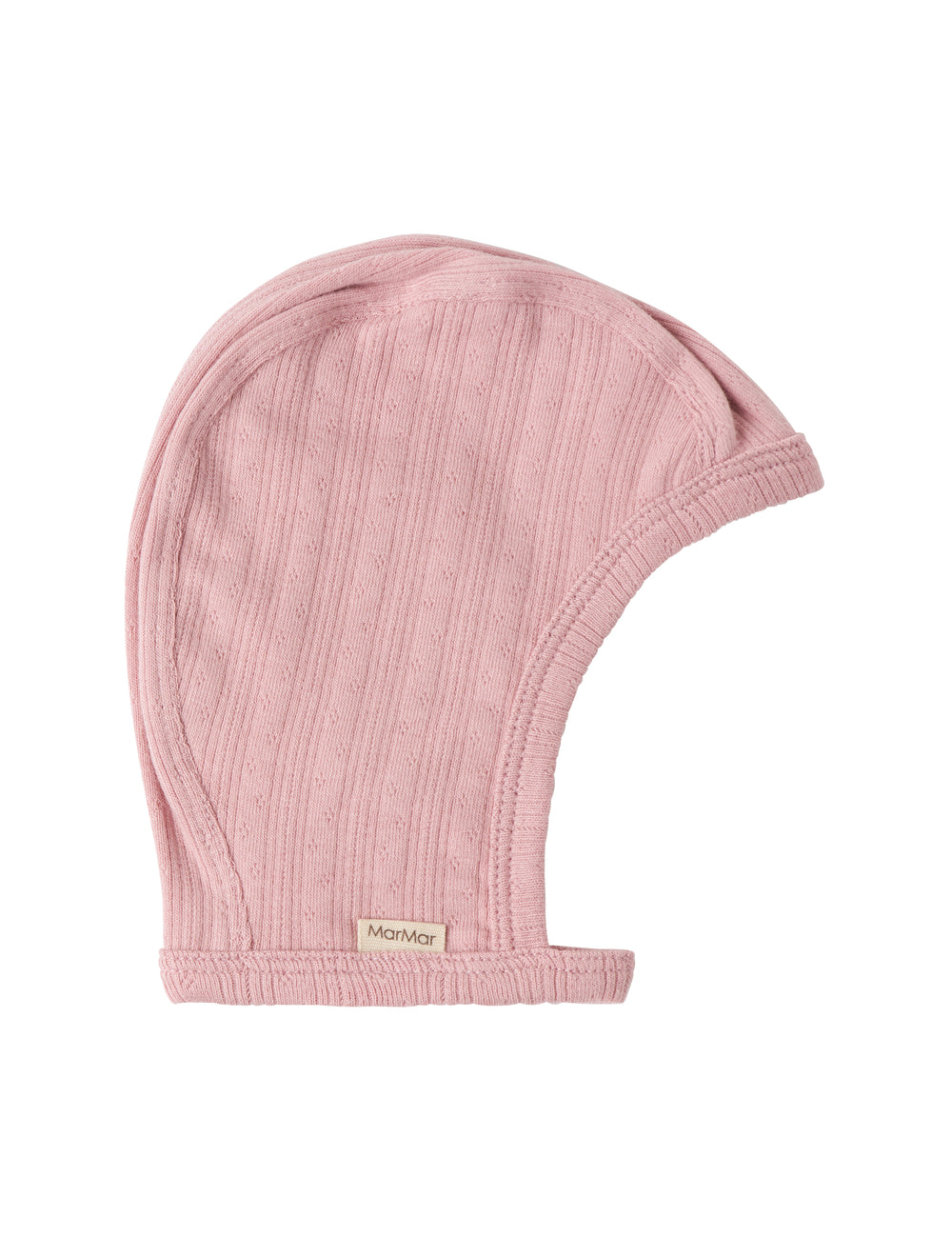 Rosa pointelle hatt til baby