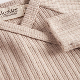 Beige pointelle slå-om body med lange ærmer til baby