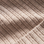 Beige pointelle hue til baby