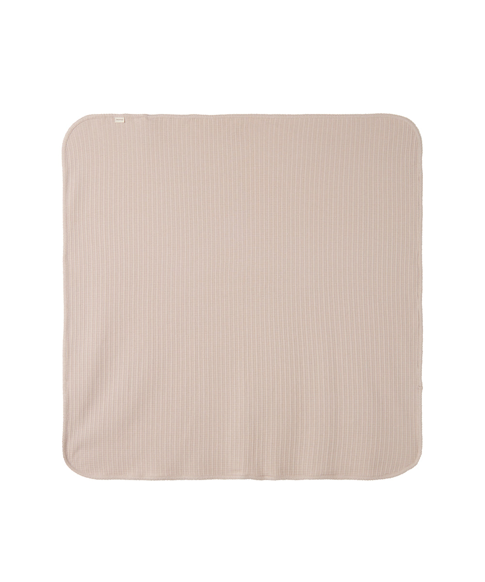 Beige pointelle babytæppe