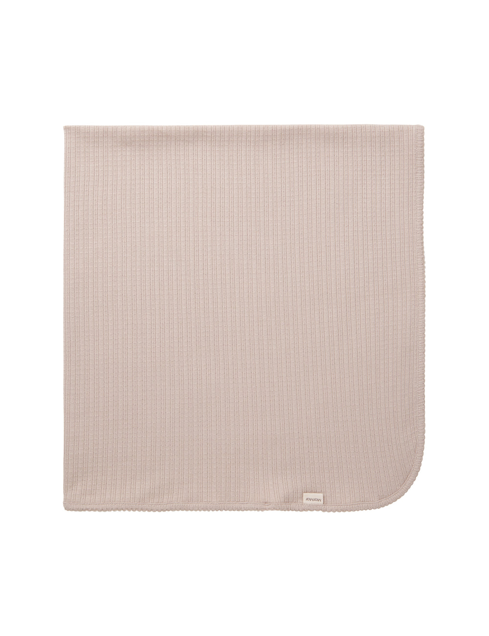 Beige pointelle babytæppe