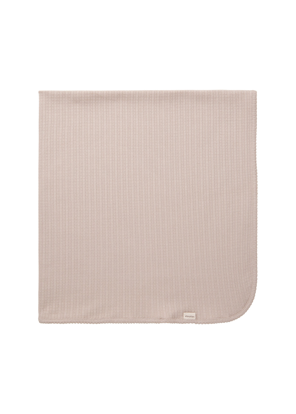 Beige pointelle babytæppe