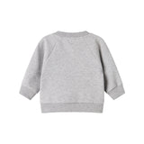 Grå sweatshirt til børn set bagfra