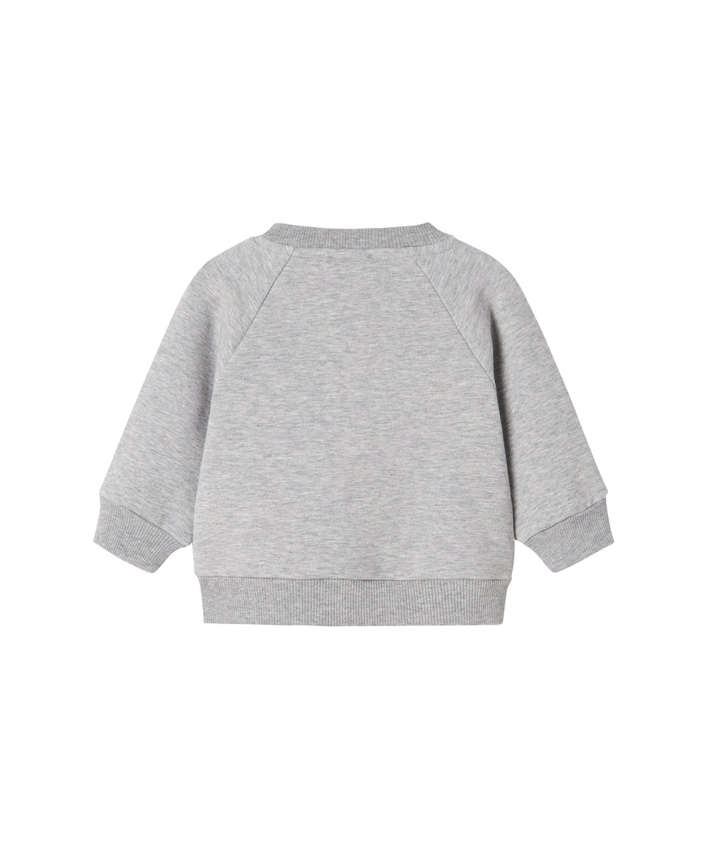 Bagfra billede af grå sweatshirt til børn