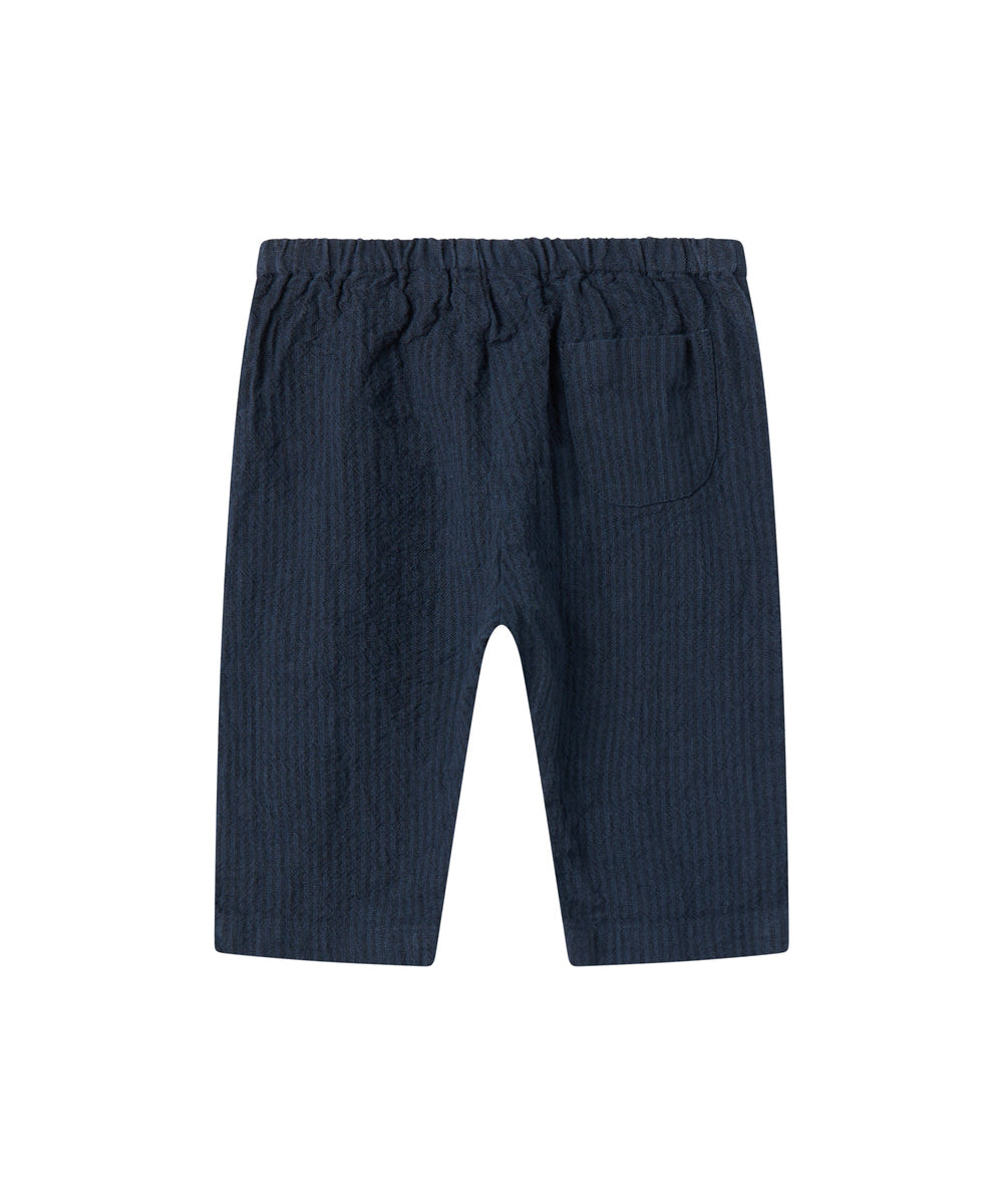 Mørkeblå bukser til børn med elastik i taljen