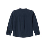 Mørkeblå skjorte til børn set bagfra