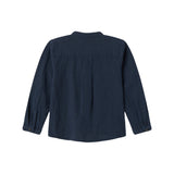 Mørkeblå skjorte til børn set bagfra